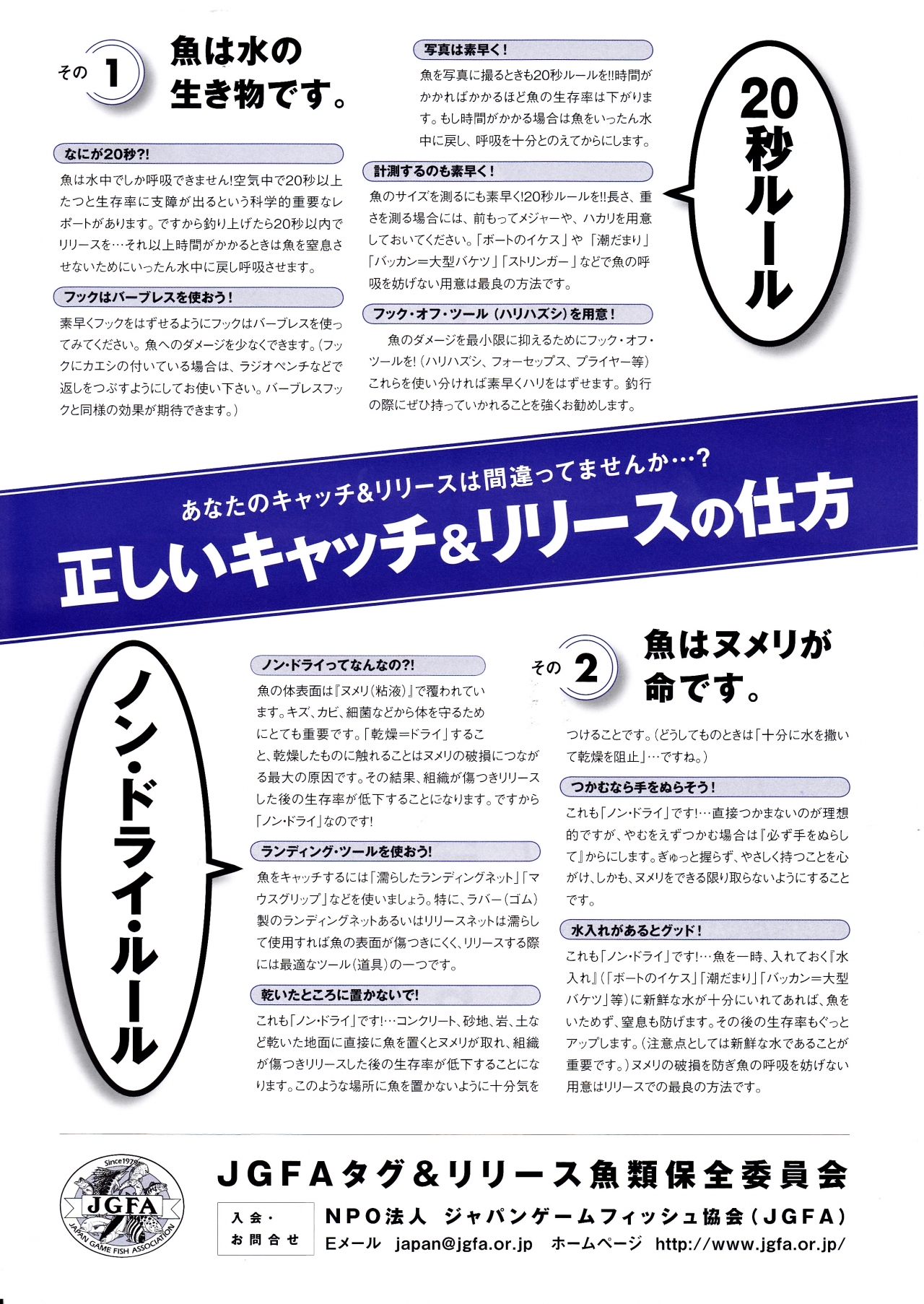 キャッチ リリースをお勧めします Hotニュース タグ キャッチ リリース Jgfa Npo法人ジャパンゲームフィッシュ協会